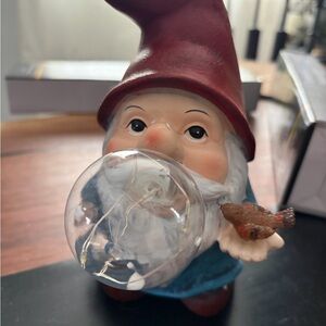 Charming Red and Blue Gnome Figurine